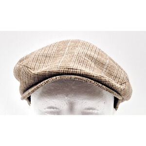 Brixton Newsboy Hat Cabbie Cap Plaid Size Small Driving Golf Vintage Retro